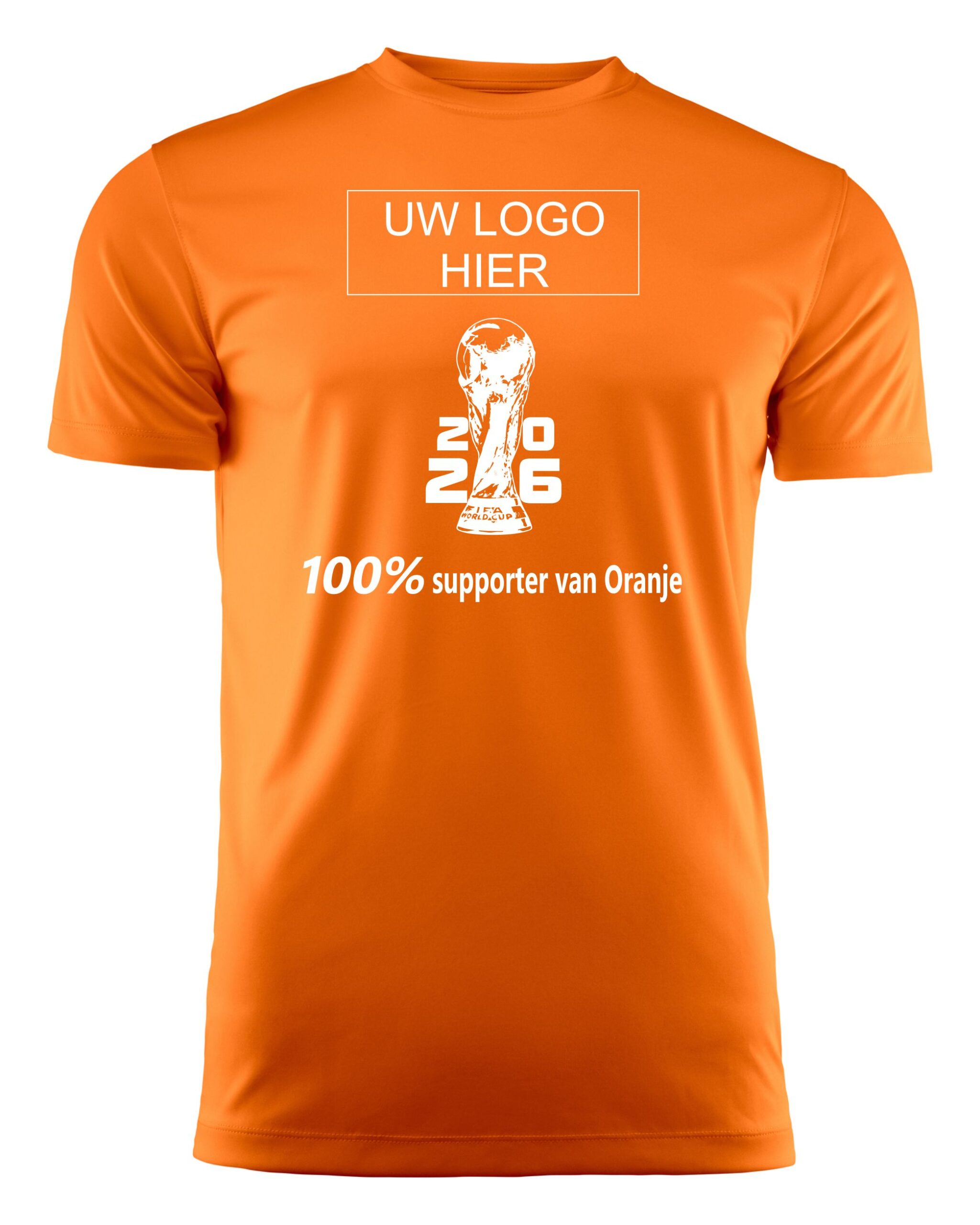 WK voetbal - Fan Shirt - Junior- met bedrukking bedrijfsnaam/ bedrijfslogo